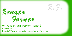 renato forner business card
