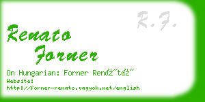 renato forner business card